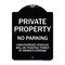 Signmission Private Property No Parking Unauthorized Vehicles Will Be Ticketed Towed at Owners E, BW-1824-23246 A-DES-BW-1824-23246 - alternate 1